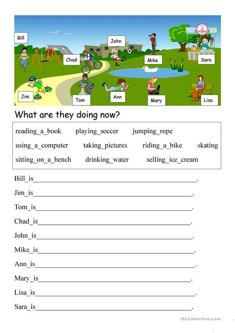 Primary 4 English Worksheets, Conversation Worksheets English, English Grade 2 Worksheets, Present Progressive Tense, Present Progressive, Reading Comprehension For Kids, English Practice, Present Continuous, Grammar For Kids