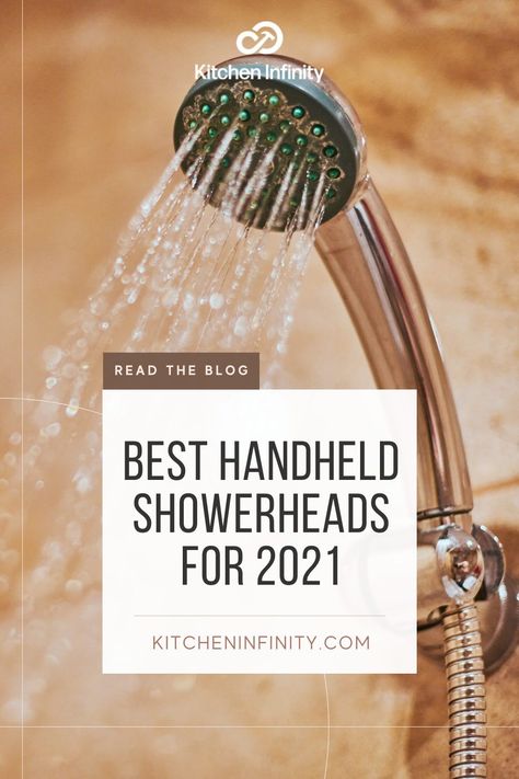 n this post, we will cover the topic of hand held shower heads and which ones are the best for your bathroom. After all, many would agree that a nice hot shower is one of the most pleasant experiences we have on a day-to-day basis, and there is no better way to enjoy this experience than with a top quality shower head. | Kitchen Infinity Vintage Style Bathroom, High Pressure Shower Head, Large Shower, Decorating Shelves, Best Bath, Handheld Shower Head, Trendy Bathroom, Shower Hose, Shower Accessories