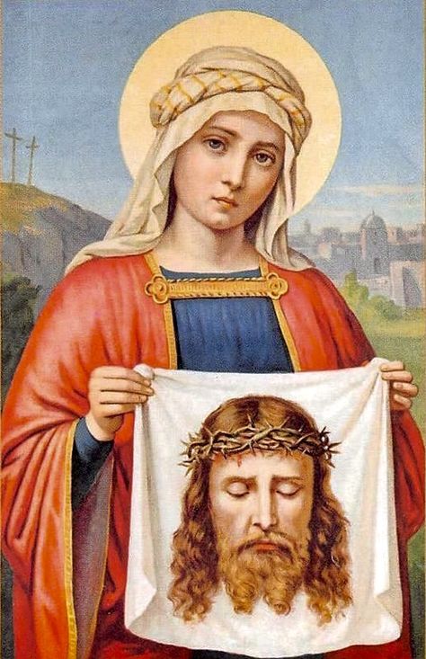 Nice Italy, Saint Veronica, Veil Of Veronica, St Veronica, Friend Of God, Church Icon, Vintage Holy Cards, Jesus Face, Pictures Of Jesus Christ