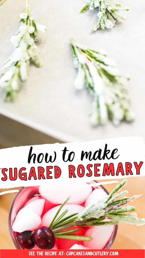 Sugared Rosemary, Rosemary Garnish, Kid Drinks Recipes, Vodka Mixed Drinks, Rosemary Cocktail, Popular Cocktail Recipes, Best Mixed Drinks, Christmas Drinks Recipes, Easy Alcoholic Drinks