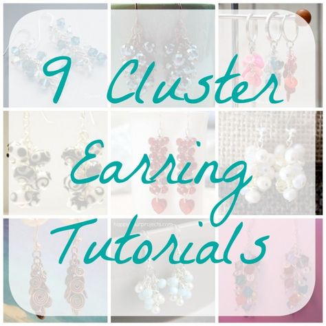 cluster Diy Earrings Tutorial Videos, Cluster Earrings Tutorial, Diy Pearl Earrings, Diy Earrings Tutorial, Cluster Earring, Diy Jewelry Making Tutorials, Earring Inspo, Silver Jewelry Box, Project List