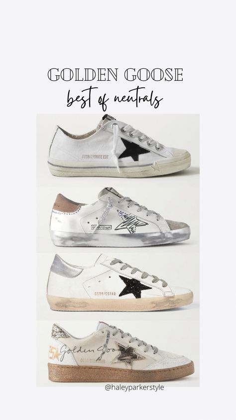 Neutral Sneakers, Distressed Sneakers, Sneaker For Women, Fall Sneakers, Goose Sneakers, Skate Style, Golden Goose Sneakers, Star Sneakers, Black Star