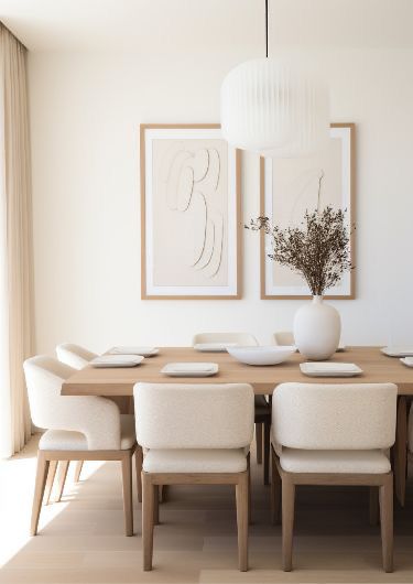 Japandi Dining Room Design, Japandi Dining Room, Japandi Dining, Home Decor Dining Room, Organic Pendant, Modern Dining Furniture, Scandinavian Dining Room, Coastal Dining Room, Townhouse Interior