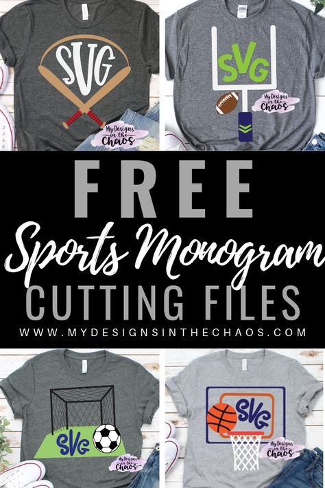 Cricut Sports Projects, Soccer Svg, Sport Theme, Cricket Ideas, Baseball Monogram, Basketball Svg, Cricut Expression, Free Monogram, Vinyl Printing