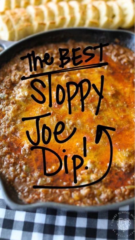 Sloppy Joe Dip, Sloppy Joes Dip, Toasted Baguette Slices, Dip Recipes Crockpot, Beef Appetizers, Baguette Slices, Toasted Baguette, Beef Dip, Crock Pot Dips