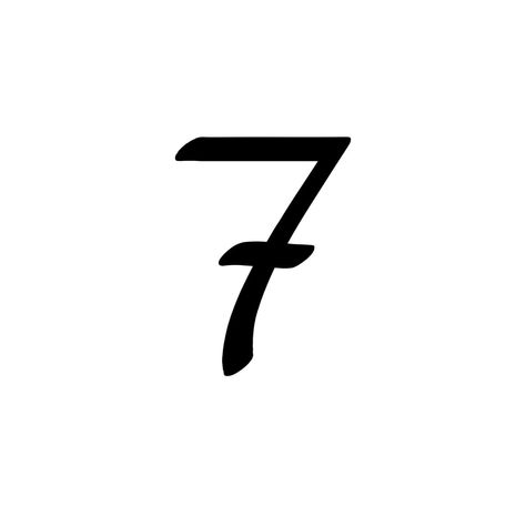 Lucky Number 8 Tattoo, Number 7 Tattoo Fonts, Number 7 Tattoo Design Fonts, 7 Tattoo Number Design, Seven Wallpaper Number, Aj Logo, Number Angel, 7 Tattoo, Dope Tattoos