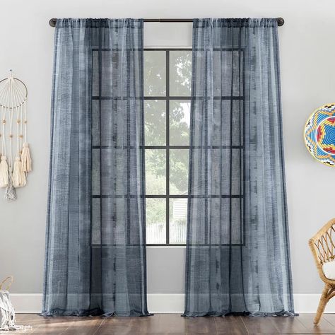 Archaeo Takato Light-Filtering Rod Pocket Single Curtain Panel - JCPenney Curtain Shop, Skyline Furniture, Lush Decor, Rod Pocket Curtain Panels, Rod Pocket Curtains, Comfort Design, Colorful Curtains, Sheer Fabric, Window Curtain