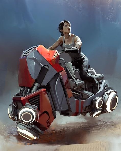 Hover Bike, Style Cyberpunk, Arte Ninja, Vehicle Concept, Graphisches Design, Futuristic Motorcycle, Concept Motorcycles, Arte Cyberpunk, Futuristic Art