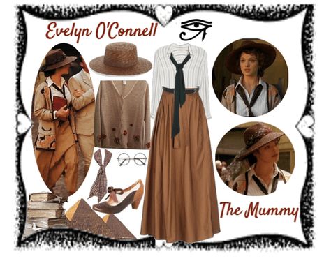 The Mummy (1999) Evelyn Carnahan Inspired Outfit | ShopLook The Mummy Outfit Rachel Weisz, Evelyn From The Mummy, Mummy Movie Costume, Evelyn The Mummy Aesthetic, The Mummy Fashion, Evelyn O'connell Costume, The Mummy 1999 Costumes, Evelyn Carnahan Costume, Rachel Weisz The Mummy Outfit