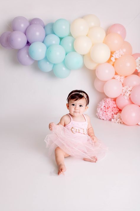 First birthday photo shoot. Rainbow theme cake smash. Rainbow Theme Cake, Birthday Shoots, 1st Birthday Photo, Birthday Photo Shoot, First Birthday Photo, Smash Cake Girl, 1st Birthday Cake Smash, 1st Birthday Photos, Smash Cake Photoshoot