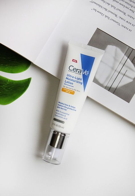 CeraVe Ultra-Light Moisturizing Lotion SPF 30 Review - Glamorable Cerave Ultra-light Moisturizing Lotion Spf 30, Gel Sunscreen, Chemical Sunscreen, Lightweight Moisturizer, Face Hydration, Moisturizer With Spf, Moisturizing Lotions, Daily Moisturizer, Face Moisturizer