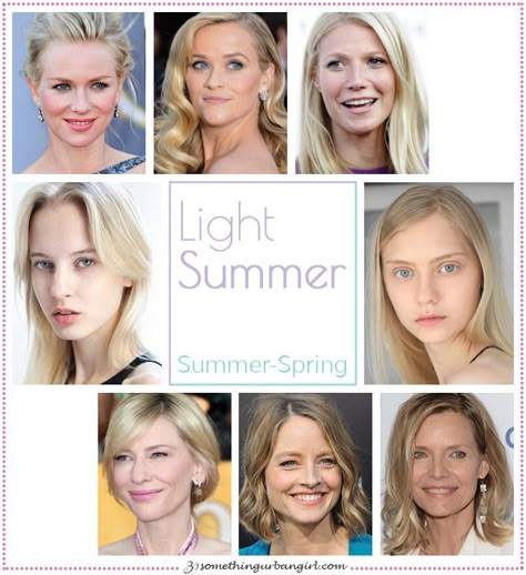 Color Analysis Celebrities, Summer Celebrities, Color Analysis Summer, Summer Skin Tone, Light Summer Color Palette, Seasonal Color Palette, 30 Something, Color Rubio, Cool Skin Tone