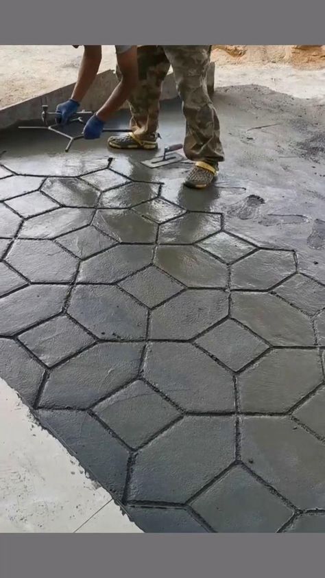 Paver Designs, Cement Design, Concrete Patio Designs, Front Porch Ideas Australia, Beautiful Crafts, Concrete Diy Projects, Construction Diy, Front Porch Ideas Curb Appeal, Patio Garden Design