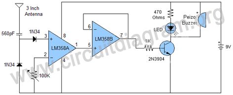 Here is a project of a very sensitive long range cell phone detector circuit using a LM358 IC. The circuit is capable to detect a cell phone from 10 to 12 meters away or more, the detection range is also depends on the cell phone you are using. Simple Electronics, Top Mobile Phones, Free Cell Phone, Phones For Sale, Electronic Schematics, Phone Deals, Electronic Circuit Projects, Best Mobile Phone, Cell Phone Repair