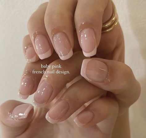 Vintage French Manicure, Balletcore Nails, Office Nails, Pink French Nails, French Manicure Nails, Summery Nails, Girly Acrylic Nails, How To Grow Nails, Casual Nails