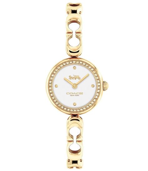 Coach Watches Women Gold, Coach Watches Women, Pretty Watches, Stylish Watches Men, Coach Watch, Horse And Carriage, Expensive Jewelry Luxury, Bangle Watches, Dope Jewelry