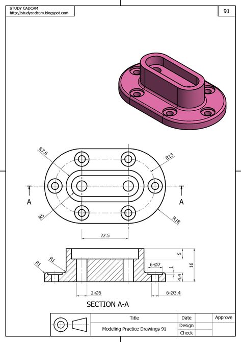 Isometric Drawing Exercises, 3d Drawing Tutorial, Autocad Isometric Drawing, Orthographic Drawing, Solidworks Tutorial, Autocad Tutorial, Interesting Drawings, Isometric Drawing, Color Palette Challenge