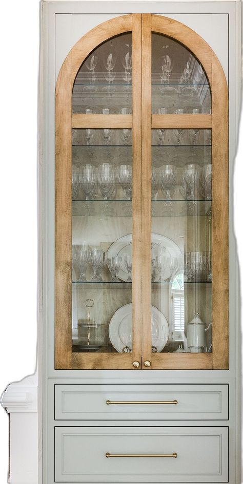 Arched Cabinet Doors, Dining Room Built In, Built In China Cabinet, Built In Cabinet, Kitchen Inspiration Design, Built In Cabinets, Kitchen Remodel Idea, Beautiful Kitchens, Kitchen Style