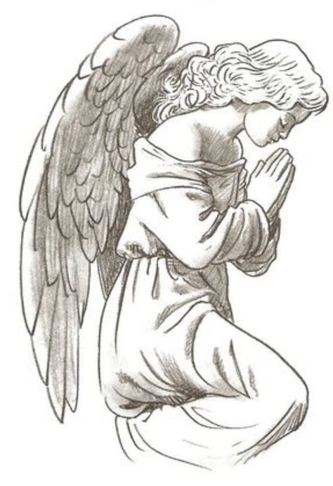 Angels Drawing Beautiful, Guardian Angel Tattoo Designs, Tattoo Sketchbook, Angel Sketch, Guardian Angel Tattoo, Christian Drawings, Half Sleeve Tattoos Drawings, Paradise Tattoo, Skeleton Drawings