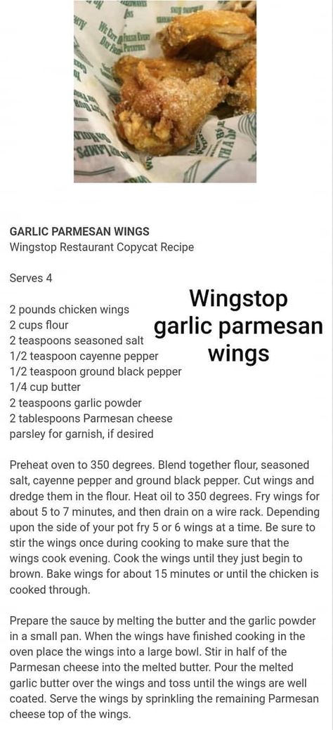 Garlic Parmesan Wings, Homemade Recipe Books, Quick Pasta Recipes, Homemade Cookbook, Meal Prep Plans, Chinese Cooking Recipes, Copykat Recipes, Food Recepie, Wing Recipes