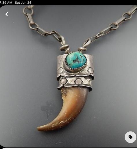 Turquoise Jewelry Necklace, Bear Claw Necklace, Collar Hippie, Silver Jewelry Cleaner, Dolphin Jewelry, Claw Necklace, Bear Claw, Silver Diamond Necklace, Turquoise Jewelry Native American