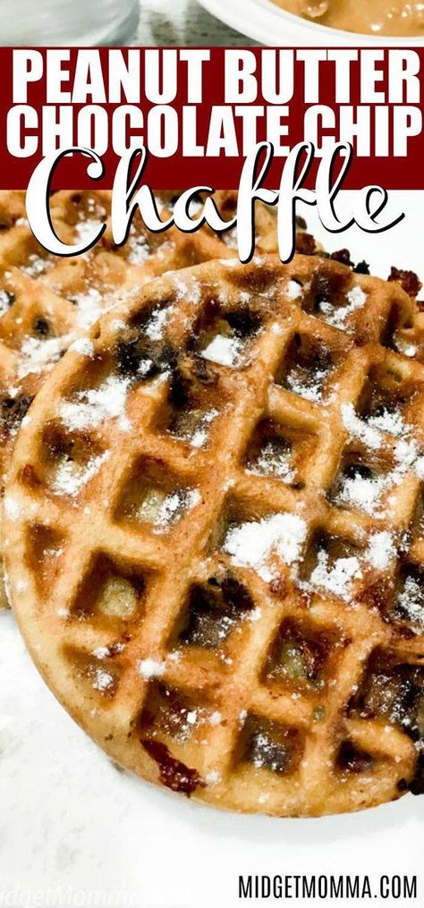 Peanut Butter Chaffle, Chocolate Chip Chaffle, Peanut Butter Waffles, Green Bean Casserole Crock Pot, Keto Chicken Soup, Keto Green, Chocolate Chip Waffles, Keto Chaffle, Chaffle Recipe