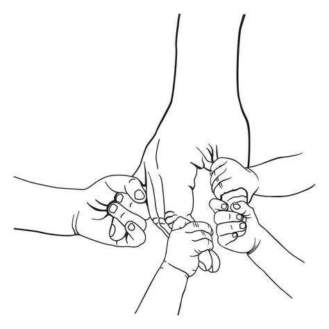 Two Hands Holding Each Other, Baby Hand Tattoo, Mains Couple, Projet Cricut, Two Hands Holding, Family Hands, Hands Portrait, Hand Outline, Holding Each Other