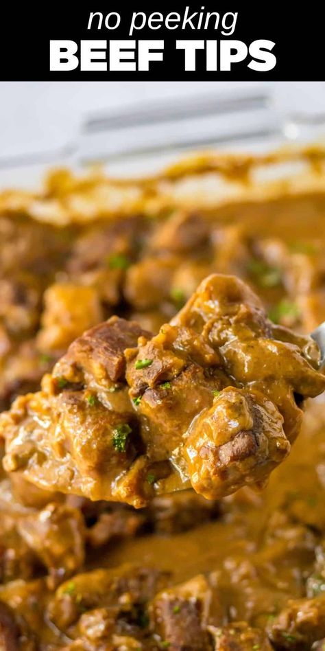 Oven Beef Tips and Gravy Amazing Easy Recipes, Beef Tip Recipes, Beef Tips And Gravy, Hearty Dinner Recipes, Beef Tips, Hearty Dinner, Best Comfort Food, Gravy Recipes, Slow Cooker Beef