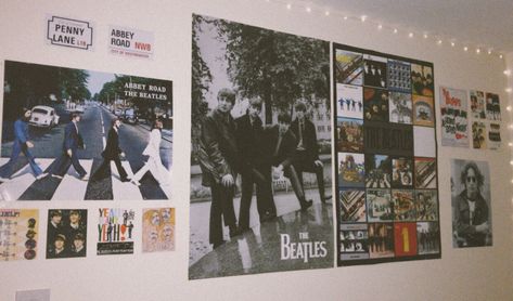 My Beatles wall is complete🤩🤩 Beatles Room Aesthetic, The Beatles Bedroom, The Beatles Room Decor, Beatles Room Decor, Beatles Bedroom, Coco Aesthetic, Beatles Room, Sahlo Folina, Beatles Fashion