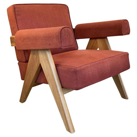 Pierre Jeanneret 053 Capitol Complex Armchair by Cassina For Sale at 1stDibs Extraordinary Architecture, Overstuffed Armchair, Modernist House, Chief Architect, Italian Mid Century Modern, Charles Rennie Mackintosh, Charlotte Perriand, Support Structure, Pierre Jeanneret