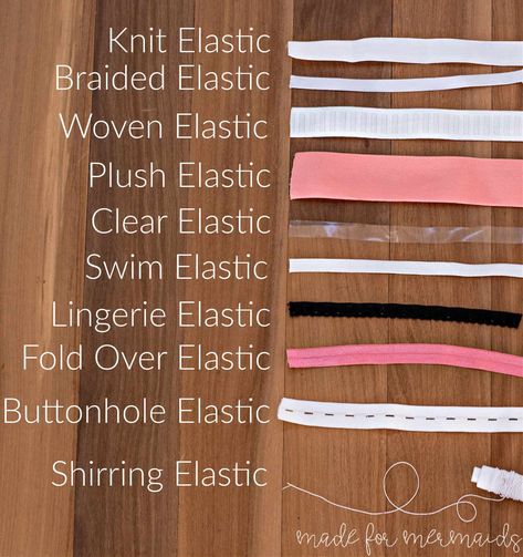 Elastics 101 Elastic For Sewing, Diy Elastic, Teaching Sewing, Sewing Equipment, Sewing Elastic, Sewing School, Sewing Tutorials Clothes, Fashion Sewing Tutorials, Couture Sewing Techniques