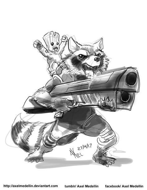 Gremlin Christmas, Guardians Of The Galaxy Fanart, Dc Drawings, Racoon Tattoo, Dnd Artificer, Marvel Sketches, Cosmic Entities, Tattoo Friends, Raccoon Drawing