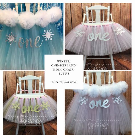 High Chair Tutu, Winter Onederland High Chair Banner, Highchair Tutu, Highchair Banner, Winter First Birthday High Chair Decor, Custom Requests Welcome! How To Make A High Chair Tutu, High Chair Tutu 1st Birthdays, High Chair Decor, Winter Onederland Highchair Banner, 1st Birthday Snowflake Theme, Winter Onederland Photo Banner, Winter First Birthday, Highchair Tutu, First Birthday High Chair