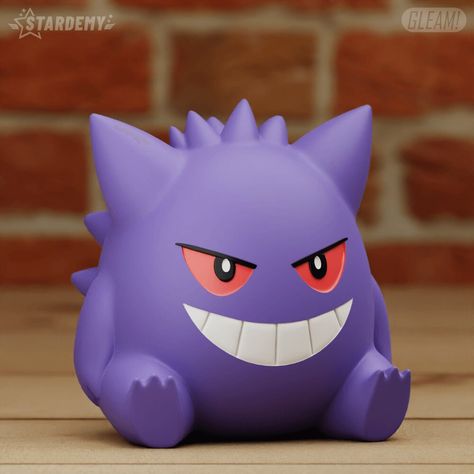 Gengar Clay, Chibi Gengar, Pokemon Sculpture, Pokemon Clay Art, Gengar Pumpkin, Pokemon Decor, Gengar Pokemon, Art Toys Design, Halloween Miniatures