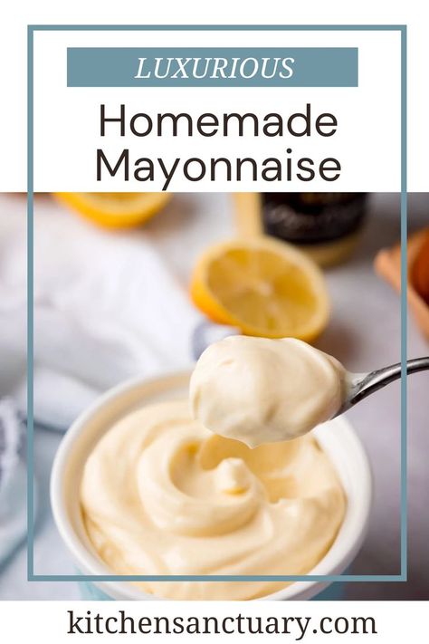 Homemade Mayonnaise Recipe, Salad Cream, Mayo Sauce, Homemade Sauce Recipes, Homemade Mayo, Mayonnaise Recipe, Catering Ideas Food, 20 Minute Recipes, Homemade Mayonnaise