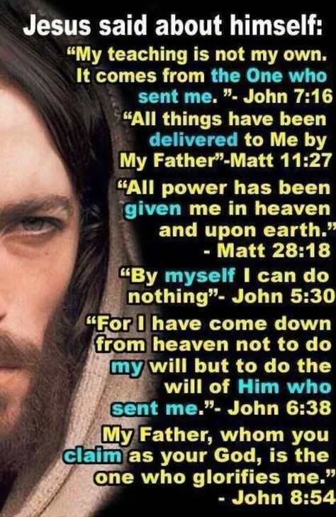 Jehovah!! Jehovah is who Jesus is talking about.. if Jesus was God he would of said " I " Jesus Said, Bible Teachings, Bible Knowledge, Bible Truth, Jesus Is Lord, Son Of God, Lord Jesus Christ, God Jesus, Jesus Quotes