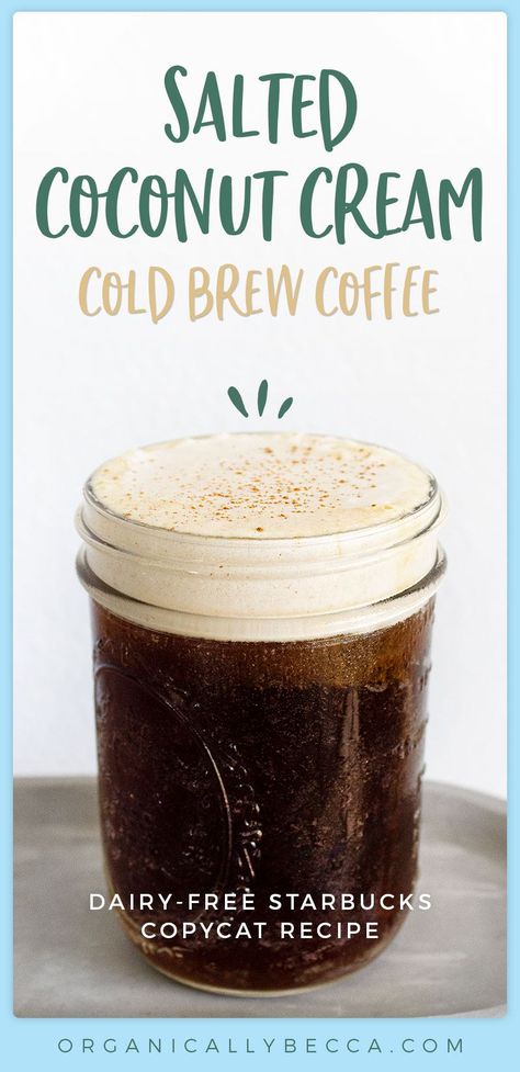 Dairy Free Starbucks, Diy Cold Brew, Diy Cold Brew Coffee, Sweet Cream Cold Brew, Cream Cold Brew, Nespresso Recipes, Dairy Free Coffee, Cold Brew Coffee Recipe, Cold Brew Recipe