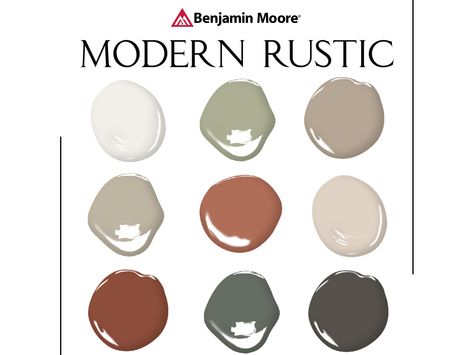 Whole House Paint Scheme Sherwin William, Modern Rustic Paint Colors, Mid Century Exterior Paint Colors, Whole House Paint Colors, Rustic Paint Colors, Door Remodel, Interior Paint Schemes, Color Palette Modern, Paint Pallets