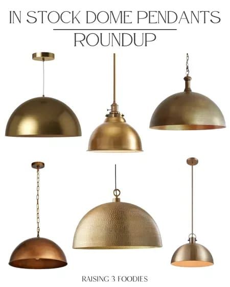 Academia Light Fixture, Crate And Barrel Lighting, Brass Dome Pendant Light, Room Revamp, Hanging Lights Kitchen, Lights Kitchen, Affordable Lighting, Entryway Lighting, Dome Pendant Lighting