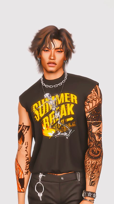 Sims 4men Cc, Sims 4 Mens Curly Hair, Sims 4 Guys Hair, Sims 4 Birthmarks Cc, Male Cc Lookbook, Sims 4 Alternative Cc Male, Sims 4 Cc Men’s Clothes, Hot Sims 4 Male, Sims 4 Graphic Tees Cc Male