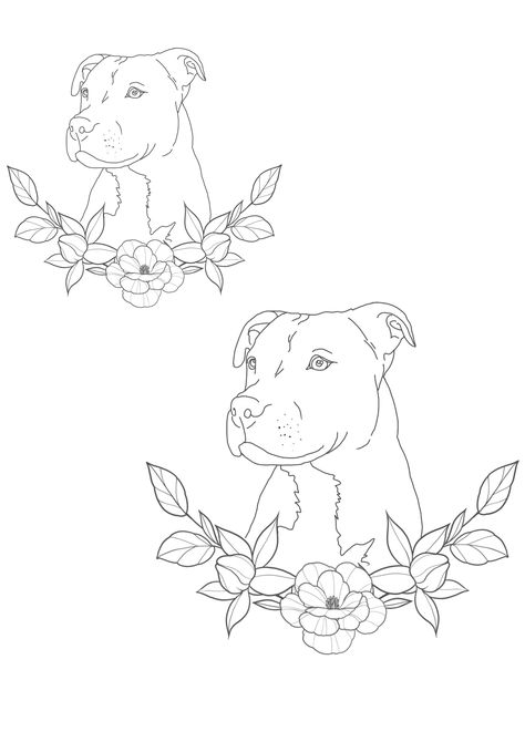 Staffy Drawing Outline, Pitbull Flash Tattoo, Dog Tattoo Ideas Pitbulls, Pitbull Tattoo For Women Sleeve, Pitbull Face Tattoo, Pitbull Doodles, Pitbull Fine Line Tattoo, Staffy Dog Drawing, Pitbulls Drawing