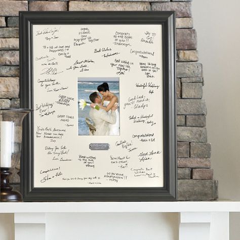 Wedding Picture List, Signature Picture Frame, Laser Engraved Wedding, Photo Signature, Personalised Guest Book, Engraved Wedding, Groom Photo, Wedding Guest Book Alternatives, Guest Book Alternatives