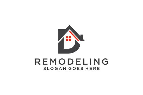 Remodeling Logo Design, Remodeling Logo, Illustration Palette, Building Logo Design, Tile Logo, The Letter D, Building Logo, Architecture Logo, Construction Architecture