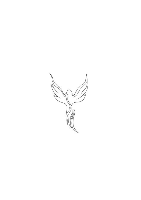 Small Fenix Tattoo, Pheonix Tattoo For Women Simple, Small Phoenix Tattoos Simple, Phinox Tattoo, Tiny Phoenix Tattoo, Minimalist Phoenix Tattoo, Simple Phoenix Tattoo, Delicate Tattoo Ideas, Small Phoenix Tattoo