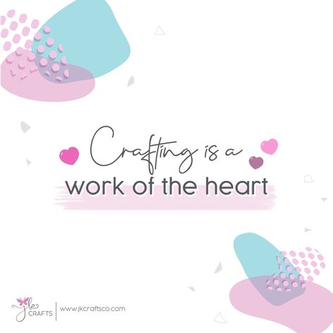 CRAFTING is a WORK of the HEART ♡♡♡ #papercrafts #papercraft #craftingquotes #craftingquotesinspirational #craftingquotescreativity #craftquotes #craftquotesinspirational #craftquotescreativity #craftquoteshandmade #craftquotescreativityinspiration #scrapbookalbum #scrapbooking #Scrapbookingideas Crafty Quotes, Scrapbooking Quotes, Crafting Quotes, Bracelet Business, Shop Small Business Quotes, Captions For Instagram Posts, Handmade Quotes, Business Slogans, Small Business Quotes