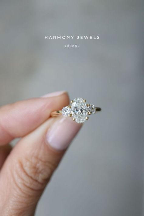 Pretty Engagement Rings, Dream Wedding Ring, Trilogy Engagement Ring, Cute Engagement Rings, Future Engagement Rings, Engagement Inspo, Bespoke Engagement Ring, Engagement Ring Shapes, Dream Engagement