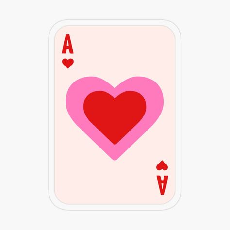 Get my art printed on awesome products. Support me at Redbubble #RBandME: https://www.redbubble.com/i/sticker/aesthetic-ace-of-heart-card-pink-and-red-by-rovan-hamdy/154010104.O9UDB?asc=u Sticker Aesthetic, Ace Card, Ace Of Hearts, Heart Card, Plastic Stickers, Personalized Water Bottles, Heart Cards, Pink And Red, Pink Aesthetic