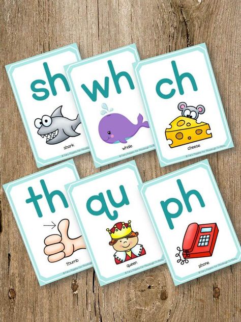 Activity for ages 5 to 8. If you’re looking for a fun way to introduce common digraphs, you’ll love these free dice and digraph cards. The charts are great for teaching beginning and ending digraphs and are handy for use as flash cards too. This post contains Amazon affiliate links. Digraph Posters I printed the digraph posters … Digraph Posters, Digraph Activity, Kindergarten Flash Cards, Kindergarten Sight Words Flash Cards, Digraphs Activities, Playdough To Plato, Educational Flash Cards, Phonics Cards, Letter Flashcards