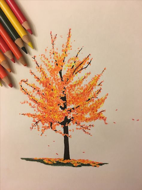 Fall Wallpaper Drawing, Thanksgiving Canvas Painting, Autumn Painting Ideas, Fall Canvas Painting Ideas, Autumn Drawing Ideas, Pumpkin Canvas Painting, Paint Autumn, Autumn Drawing, Tree Drawing Simple