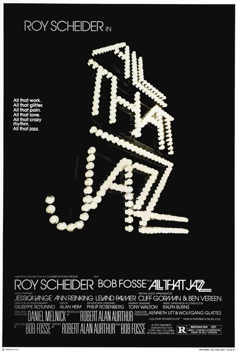 All That Jazz (1979) Drama Films, Arte Jazz, Roy Scheider, Bob Fosse, The Criterion Collection, Jazz Poster, Musical Theater, All That Jazz, Movies 2019